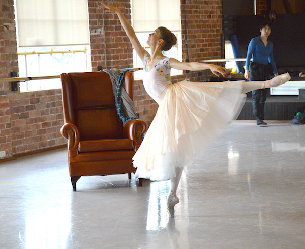 Carina Roberts in rehearsals for La Sylphide. Photo by Scott Dennis
